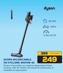 Dyson - Scopa Ricaricabile V8 Cyclone 494706-01
