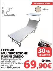 Lettino Multiposizione Rimini Grigio