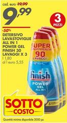 Finish - Detersivo Lavastoviglie All In 1 Power Gel