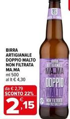 Ma.ma - Birra Artigianale Doppio Malto Non Filtrata
