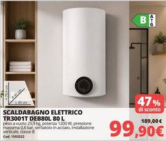 Scalabagno Elettrico TR3001T TR3001T DEB80L 80 L