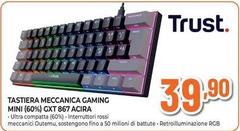 Trust - Tastiera Meccanica Gaming Mini (60 %) GXT 867 Acira