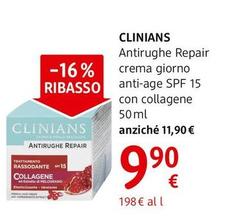 Clinians - Antirugh Repair Crema Giorno Anti-age Spf 15 Con Collagene 50 Ml