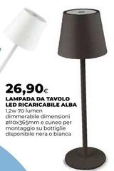 Alba - Lampada Da Tavolo Led Ricaricabile