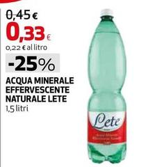 Lete - Acqua Minerale Effervescente Naturale