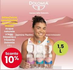 Dolomia - Acqua Naturale O Legg, Jasmine Paolini Frizzante O Frizzante