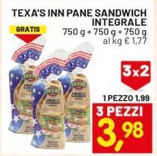 Texa's Inn - Pane Sandwich Integrale