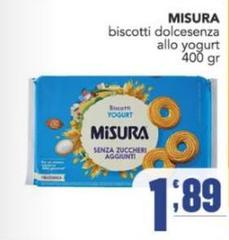 Misura - Biscotti Dolcesenza Allo Yogurt
