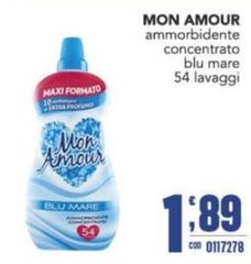 Mon Amour - Ammorbidente Concentrato Blu Mare 54 Lavaggi