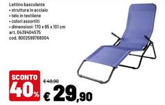 Lettino Basculante
