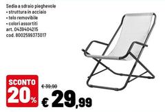 Sedia A Sdraio Pieghevole Struttura In Acciaio