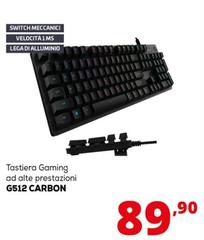 Logitech - Tastiera Gaming Ad Alte Prestazioni G512 Carbon