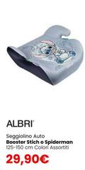 Seggiolino Auto Booster Stich O Spiderman