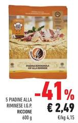 Piadina romagnola - Piadine Alla Riminese I.G.P.