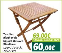 Acacia - Tavolino Pieghevole Square 332672