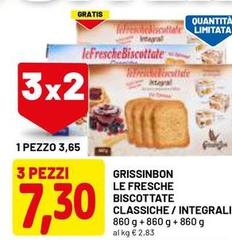 Grissin bon - Le Fresche Biscottate Classiche/ Integrali