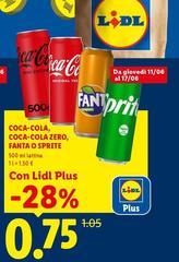 Coca-Cola, Coca-Cola Zero, Fanta O Sprite 