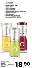 Girmi - Frullatore  Colori Assortiti 500ml