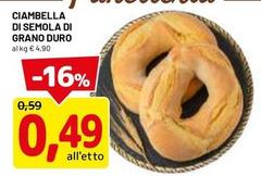 Ciambella Di Semola Di Grano Duro