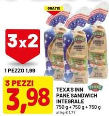 Texa's inn - Pane Sandwich Integrale