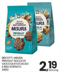 Misura - Biscotti  Privolat Gocce Di Cioccolato/Cacao E Riso Sofriato