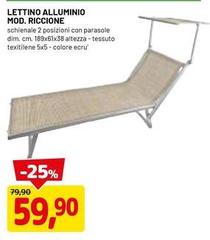 Lettino Alluminio Mod. Riccione