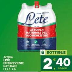 Lete - Acqua  Effervescente Naturale