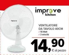 Improve - Ventilatore Da Tavolo 40cm