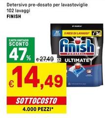 Finish - Detersivo Pre-Dosato Per Lavastoviglie