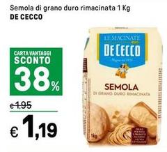 De Cecco - Semola Di Grano Duro Rimacinata
