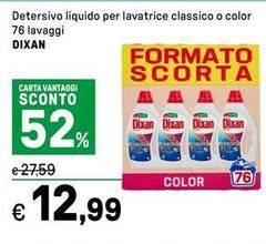 Dixan - Detersivo Liquido Per Lavatrice Classico O Color