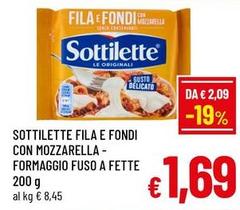 Sottilette - Fila E Fondi Con Mozzarella Formaggio Fuso A Fette