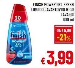 Finish - Power Gel Fresh Liquido Lavastoviglie 