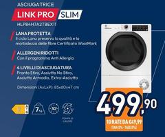 Hoover - Asciugatrice Link Pro Slim HLPB4H7A2TBEX11
