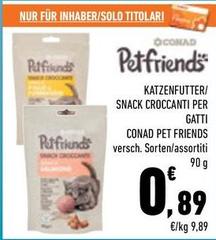 Conad - Snack Croccanti Per Gatti Pet Friends