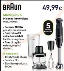 Braun - Multi Quick 5 Mixer Ad Immersione MQ50202MBK