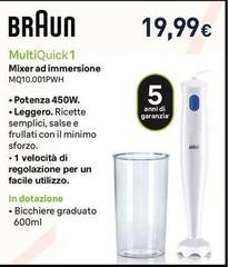 Braun - Mixer Ad Immersione MQ10.001PWH