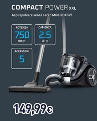 Rowenta - Compact Power XXL Aspirapolvere Senza Sacco Mod. RO4B75