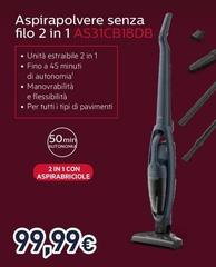 Aeg - Aspirapolvere Senza Filo 2 In 1 AS31CB18DB