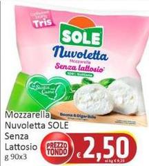 Sole - Mozzarella Nuvoletta Senza Lattosio