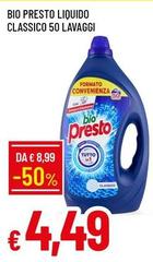 Cereal bio - Presto Liquido Classico 50 Lavaggi