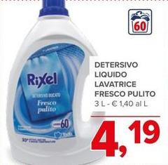 Rixel - Detersivo Liquido Lavatrice Fresco Pulito