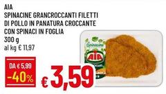 Aia - Spinacine Grancroccanti Filetti Di Pollo In Panatura Croccante Con Spinaci In Foglia