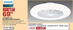 Philips - Plafoniera Led Con Ventilatore Integrato