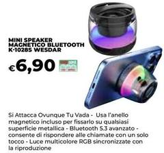 Solo - Mini Speaker Magnetico Bluetooth K-1028S