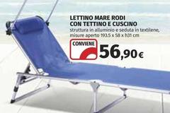 Mare - Lettino  Rodi Con Tettino E Cuscino