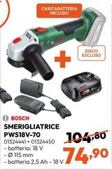 Bosch - Smerigliatrice PWS18V-70