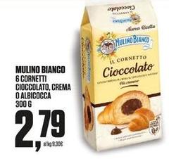 Mulino Bianco - 6 Cornetti Cioccolato, Crema O Albicocca