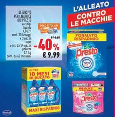 Bio Presto - Detersivo Per Lavatrice