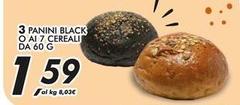 3 Panini Black O Ai 7 Cereali
